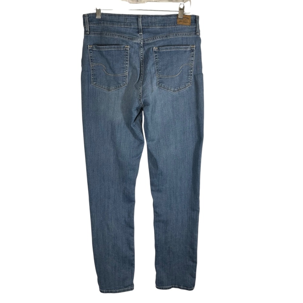 Signature by Levi Strauss & Co Womens Mid Rise Slim Jeans Medium Wash Blue - Picture 3 of 7
